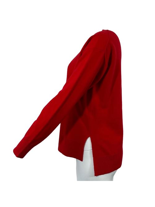 MAGLIA DONNA ROSSA A GIROCOLLO ESSENTIEL STUDIO | LMD012ROSSO